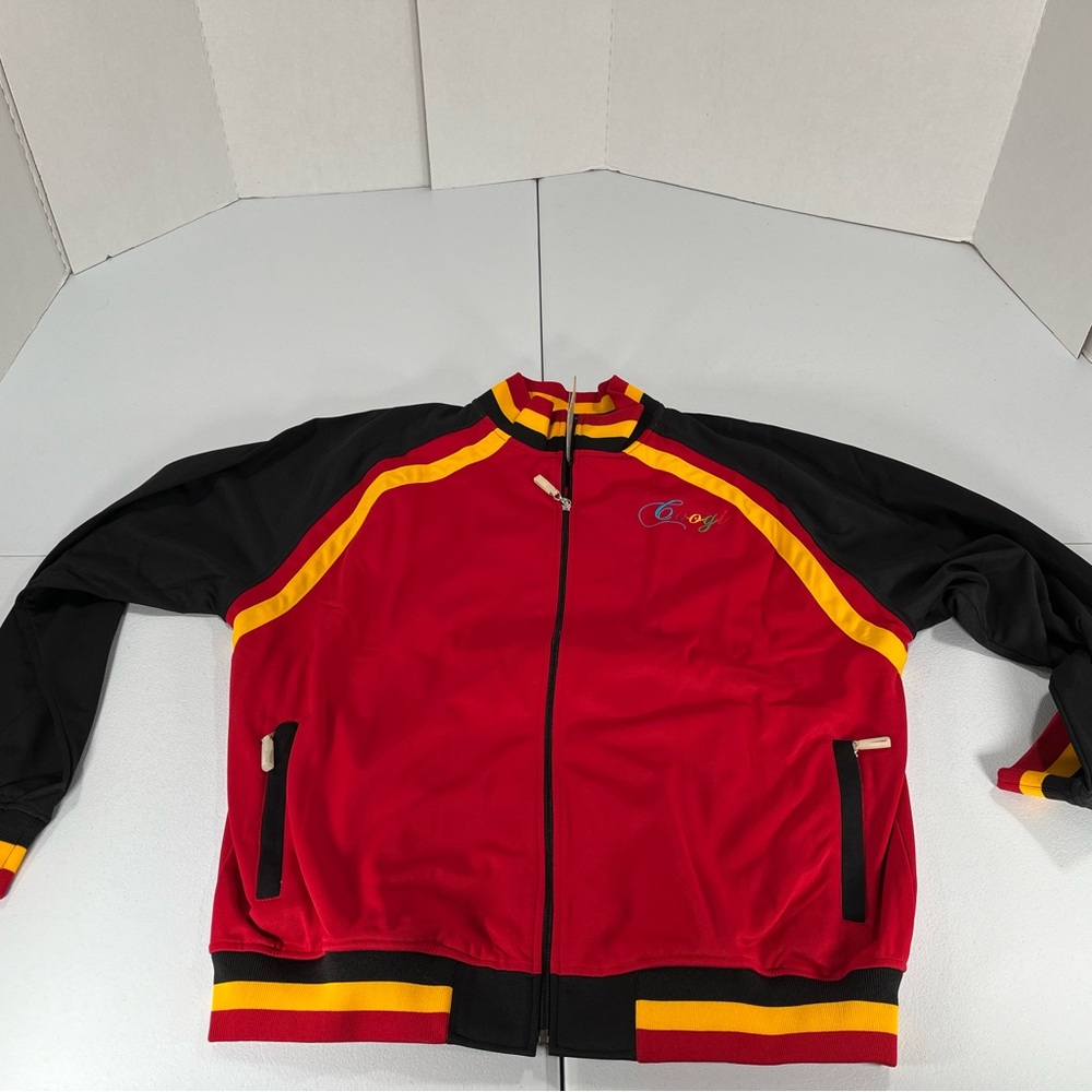 Coogi red embroidered jacket new